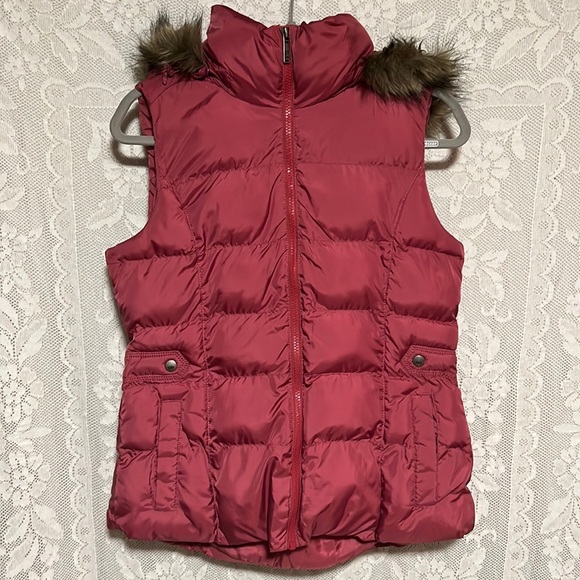 Denver Hayes Fur Trim Puffer Vest - Picture 1 of 4